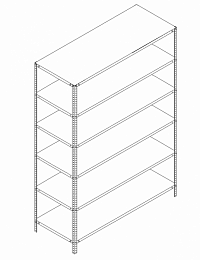 Металлический стеллаж Prostor Lite 1500x500x2200