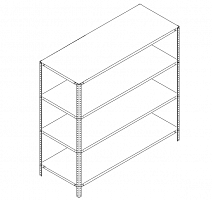 Металлический стеллаж Prostor Lite 1500x500x1500