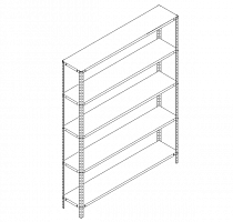 Металлический стеллаж Prostor Lite 1500x400x2000