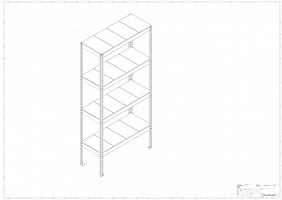 Металлический стеллаж Prostor MID 1200x500x2500