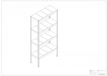 Металлический стеллаж Prostor MID 1200x500x2500