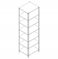 Металлический стеллаж Prostor Lite 700x500x2300