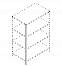 Металлический стеллаж Prostor Lite 1200x500x1500