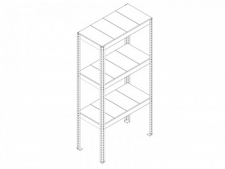 Грузовой стеллаж 1200x600x2000