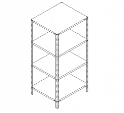 Металлический стеллаж Prostor Lite 700x600x1500