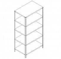 Металлический стеллаж Prostor Lite 1200x600x2000