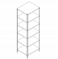 Металлический стеллаж Prostor Lite 700x500x2200