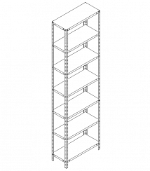 Металлический стеллаж Prostor Lite 700x300x2300