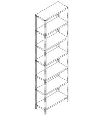 Металлический стеллаж Prostor Lite 700x300x2300