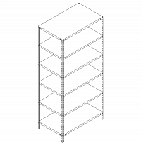 Металлический стеллаж Prostor Lite 1000x600x2200