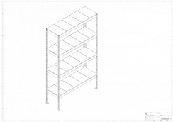 Металлический стеллаж Prostor MID 1500x500x2500