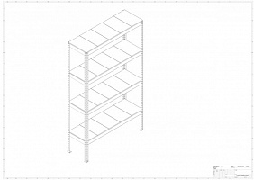 Металлический стеллаж Prostor MID 1500x500x2500