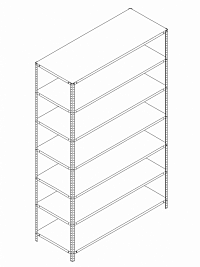 Металлический стеллаж Prostor Lite 1500x500x2500