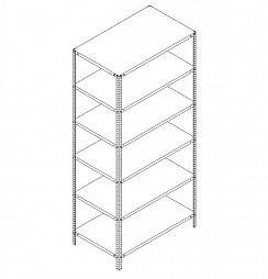 Металлический стеллаж Prostor Lite 1200x600x2200