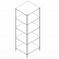 Металлический стеллаж Prostor Lite 700x600x2000