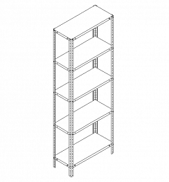 Металлический стеллаж Prostor Lite 700x400x2000