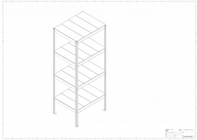 Металлический стеллаж Prostor MID 1000x800x2500