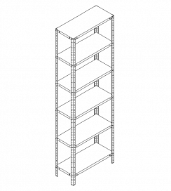 Металлический стеллаж Prostor Lite 700x400x2200