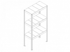 Грузовой стеллаж 1000x800x2000